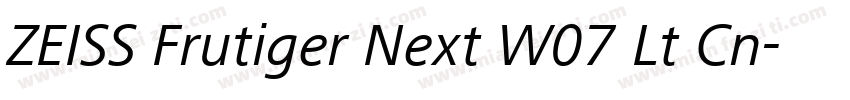 ZEISS Frutiger Next W07 Lt Cn字体转换